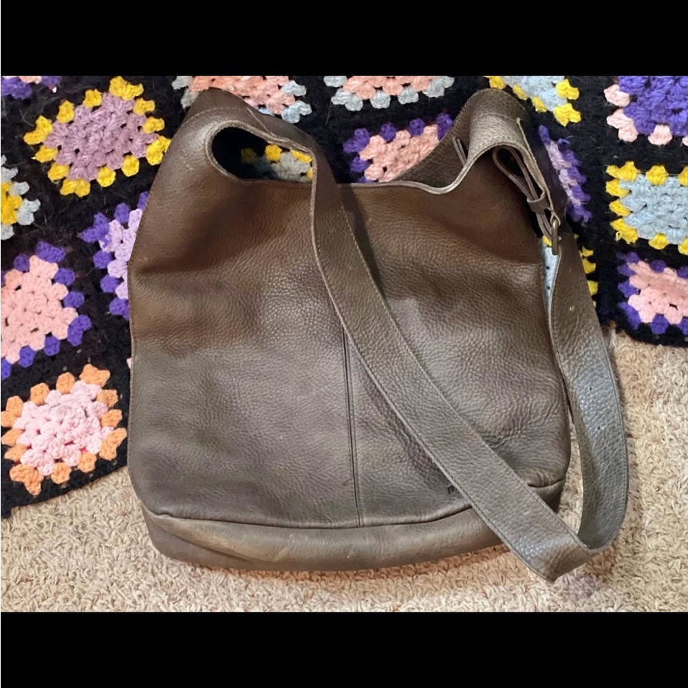 Elegant Brown Leather Shoulder Bag   Duluth Trading Company eternal leather.